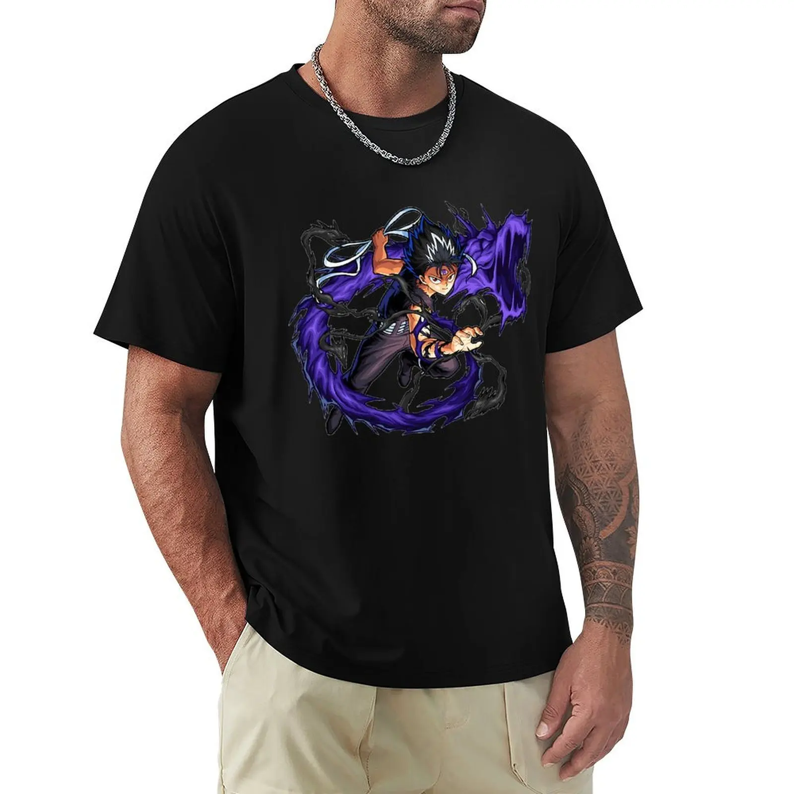 Camiseta Day Of Hiei de Yu Yu Hakusho, camiseta informal de algodón de manga corta a la moda