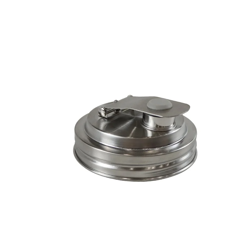 1/2Pack Wide Mouth Mason Jar Stainless Steel Pour Spout Lid Leak Proof Seal for Food Storing for 86MM Ball Wide Mouth