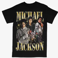 Michael Jackson King Of Pop Rip Rap Style T Shirt Black Crew S 5Xl