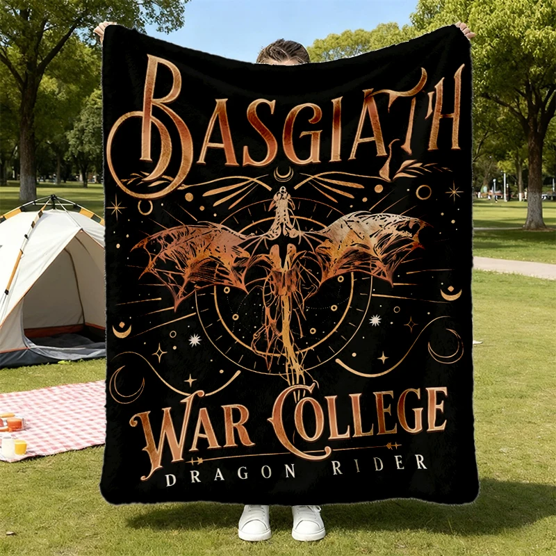 Basgiath War College Comfy Blanket, Fourth Wing 2 Sided Flannel Blanket, Xaden Riorson Fan, Dragon Rider