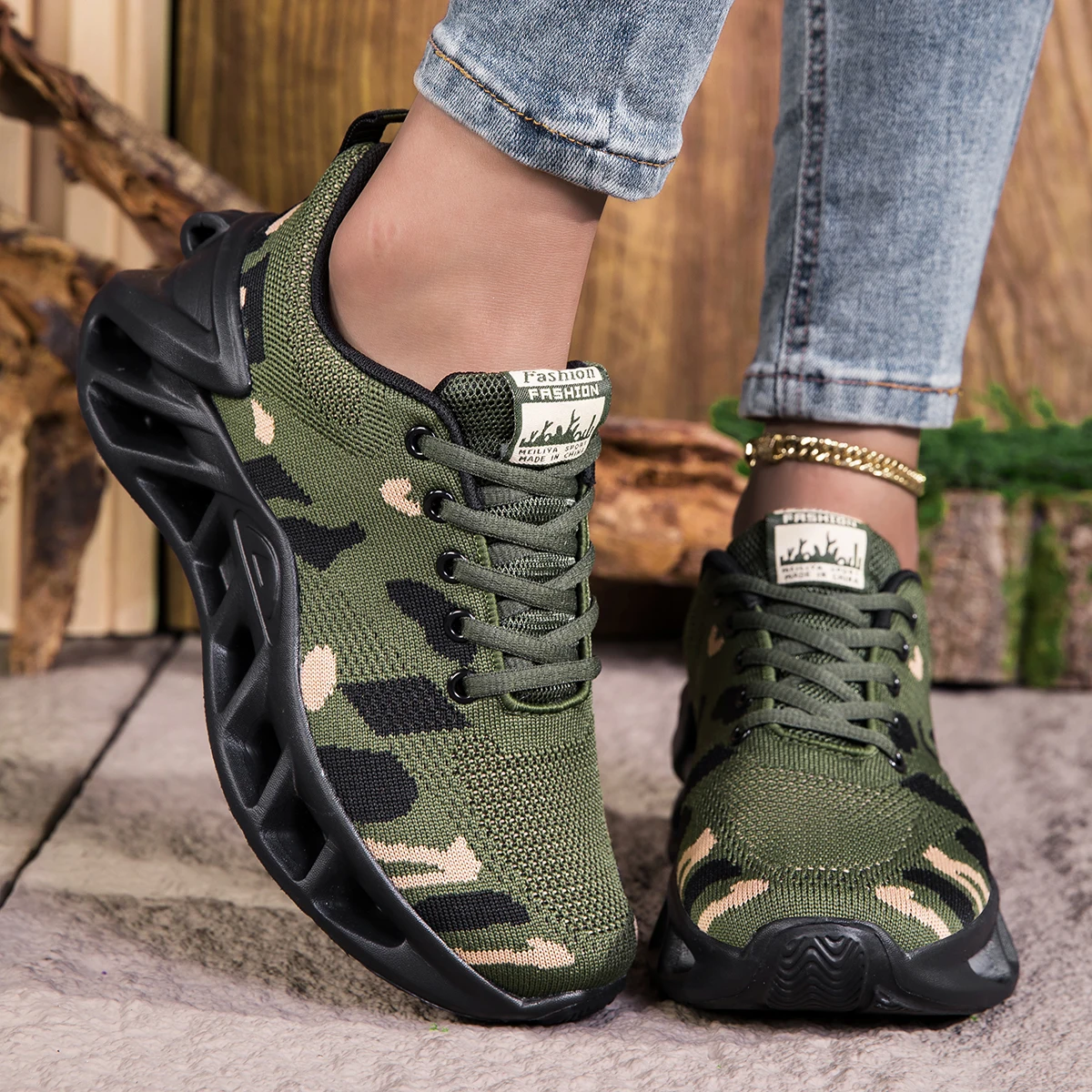 ELUVA Damen-Sneaker, atmungsaktiv, leicht, Laufschuhe, rutschfest, verschleißfest, bequem, Damen-Wanderschuhe, Damen – Detail 11