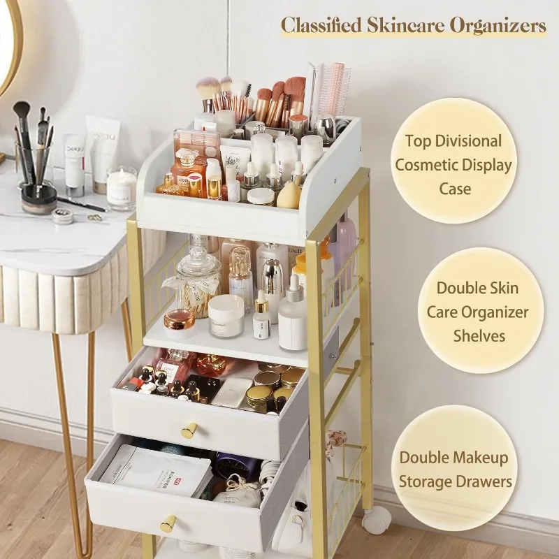 Makeup Organizer, Floor Skincare Organizers Make Up Organizers and Storage with Drawers