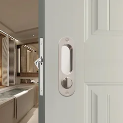 Sliding Door Lock Hook Lock Wooden Door Move Handle Swing Invisible Bathroom Bathroom Kitchen Balcony