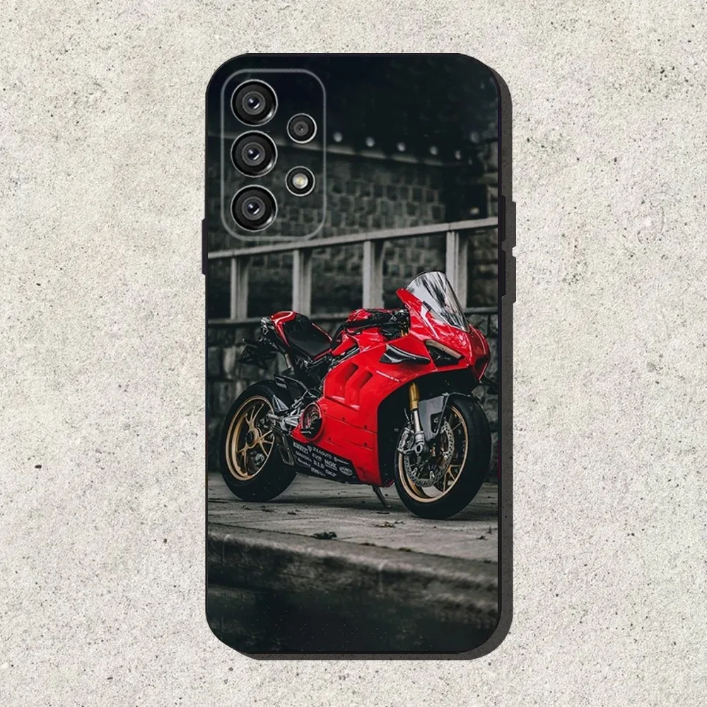 D-Ducaties-Is Casing Ponsel Keren untuk Samsung S25,S24,S21,S22,S23,S30,Ultra,S20,Plus,Fe,Lite,Note,10,9,5G Sampul Hitam