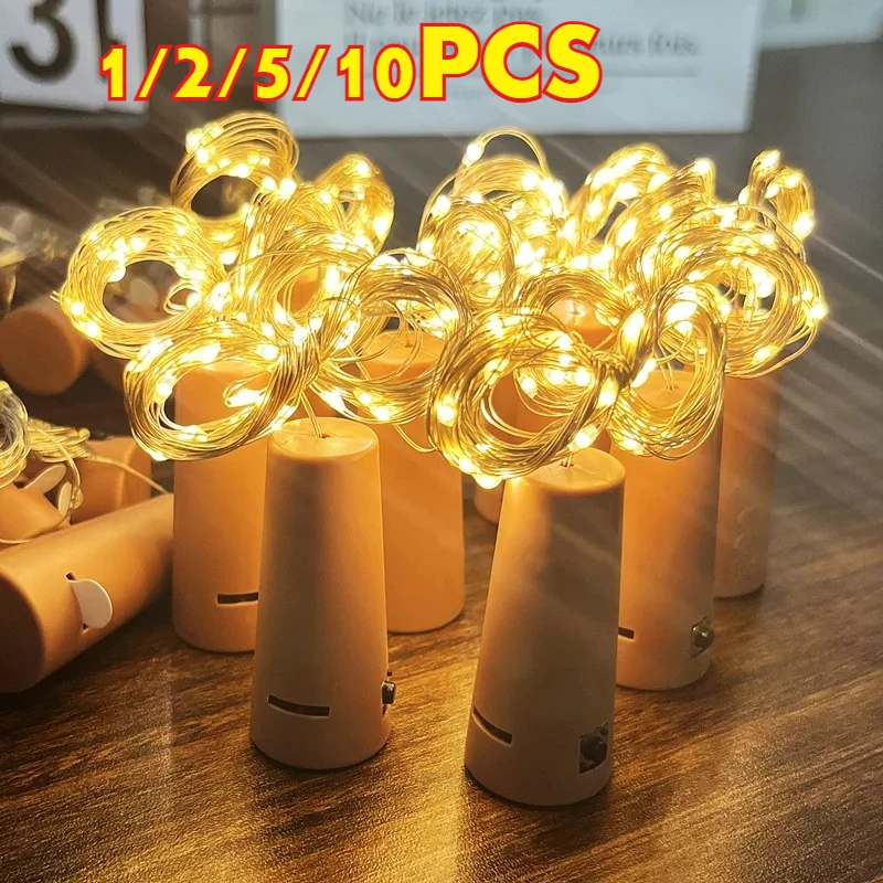 1/2/5/10 PCS Wine Bottle Stopper Fairy Light String Battery-powered Garden Party Garland Lights Christmas Decoration String Lamp