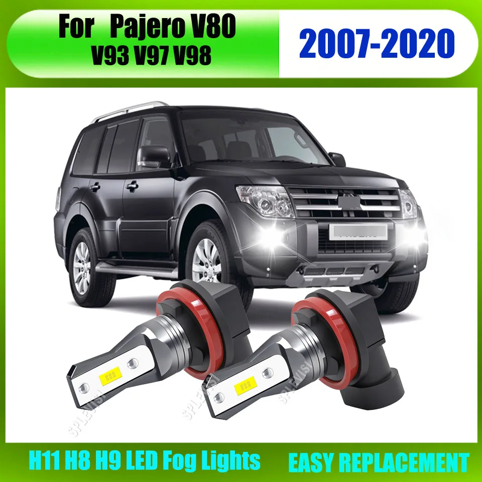 LED Fog Light Bulb Lamps Car Lights For Mitsubishi Pajero V80 V93 V97 V98 2007 2008 2009 2010 2011 2012 2013 2014 2015 2016-2020