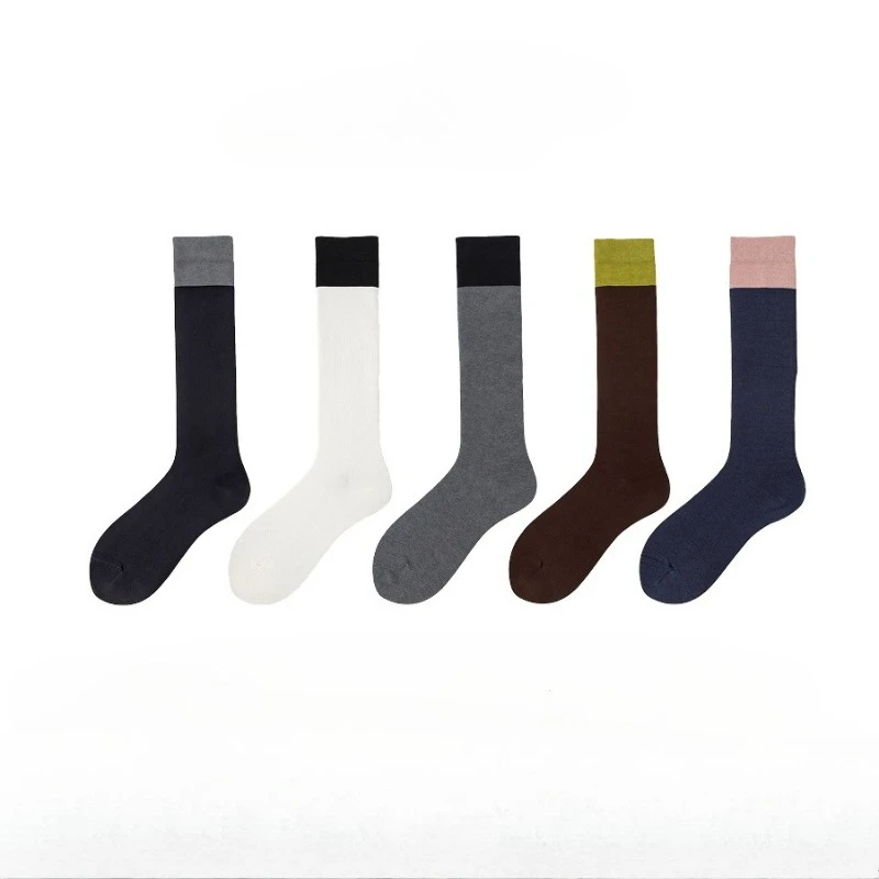 

5 pairs of women's spring autumn anti slip sweat absorbing odor proof long tube socks women simple comfortable high tube socks
