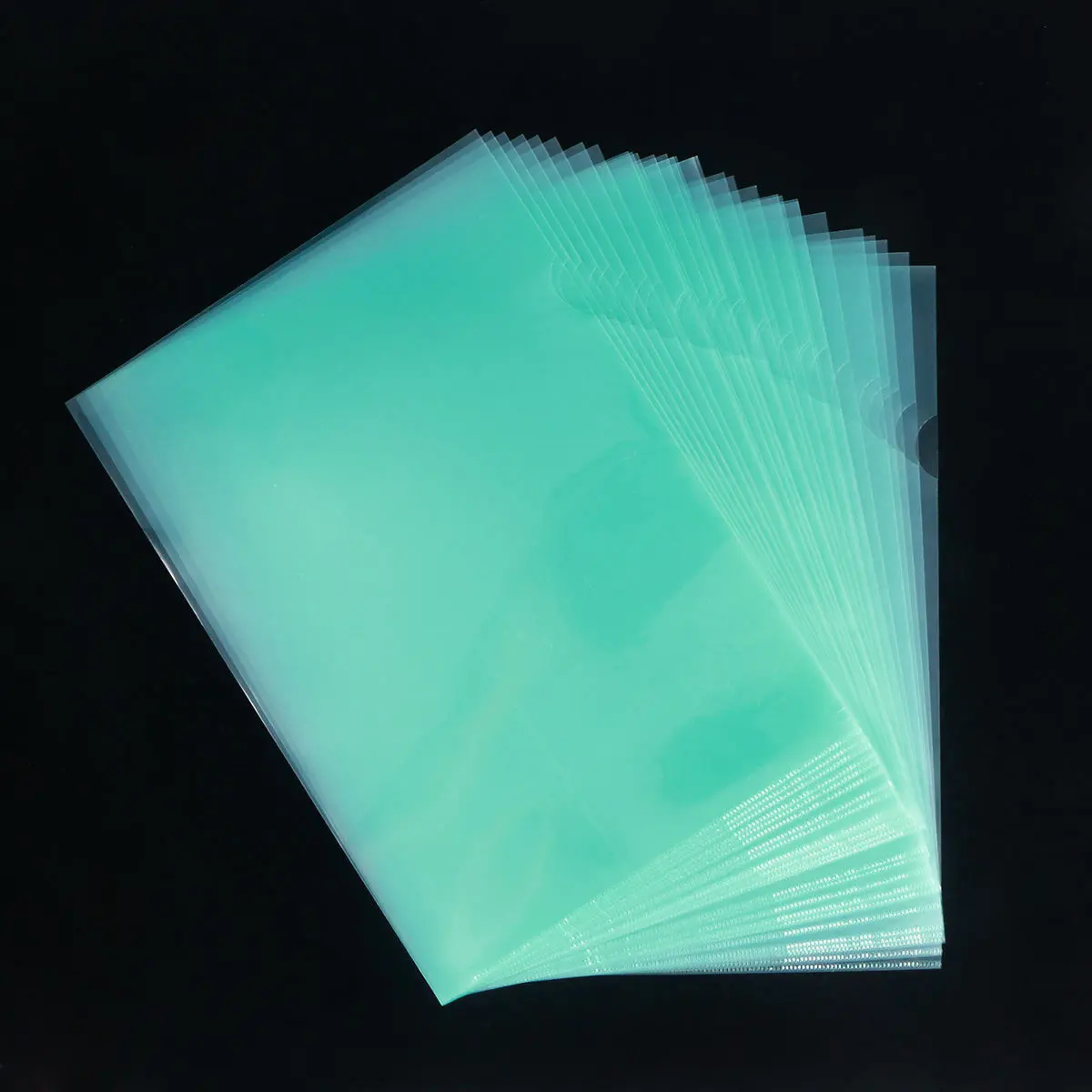 

30Pcs L Shape Transparent Folder A4 Size PP File Organizer Document Holder for Office Home School