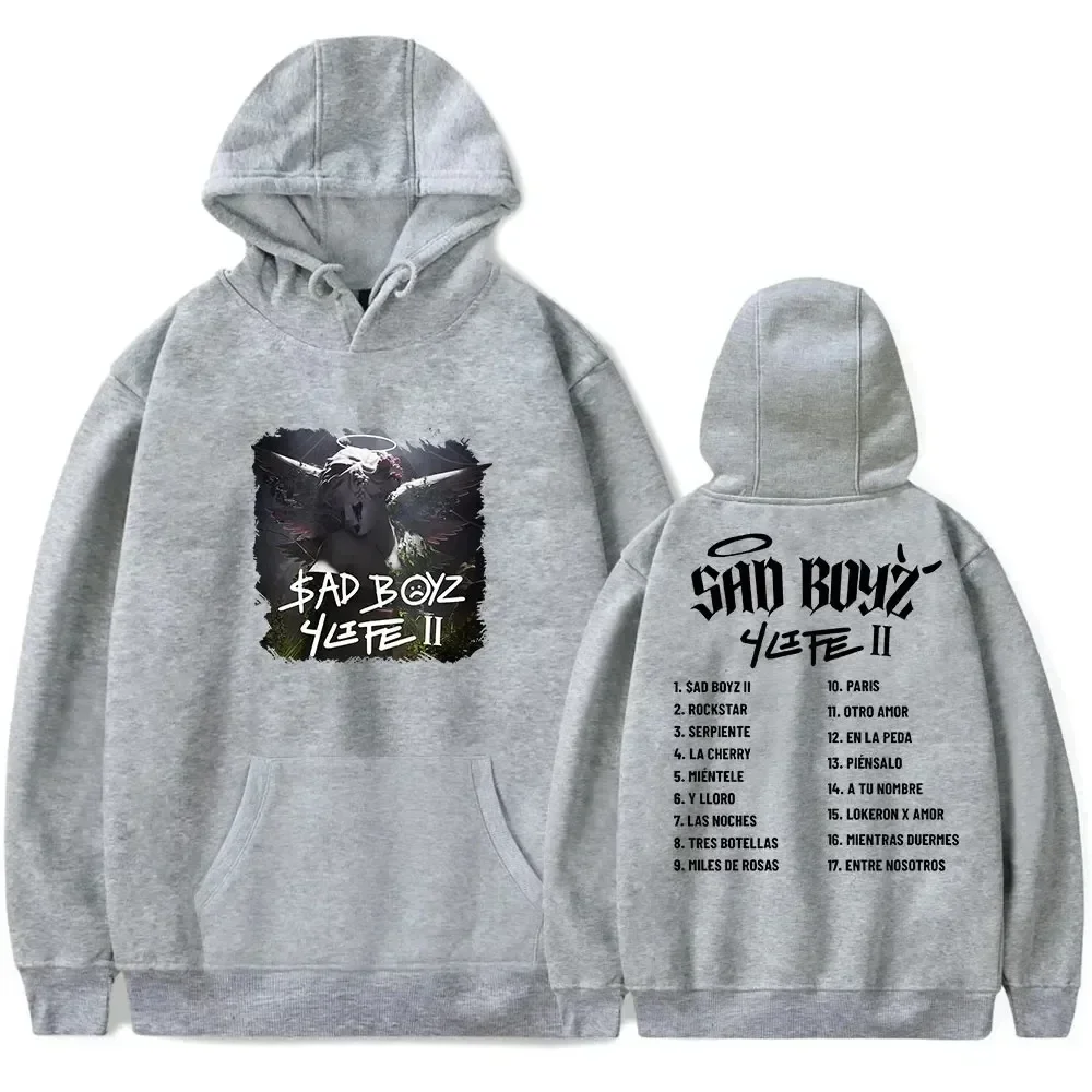 Sudadera moda otoño pulóver divertido Casual ropa de calle Junior H Tour sudaderas con capucha Sad Boyz 4 Life Album Merch estampado Unisex capucha