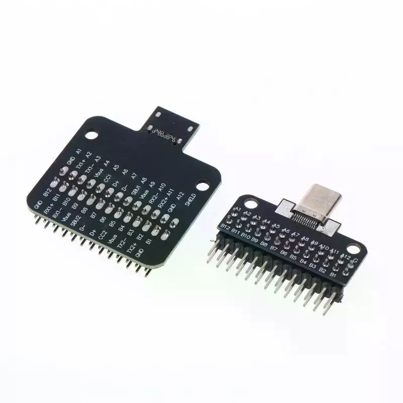 Type-C Male＆Female Header Test Board Double-sided Positive＆Negative Insertion Row Pin 24P Male To Female USB3.1 Adapter