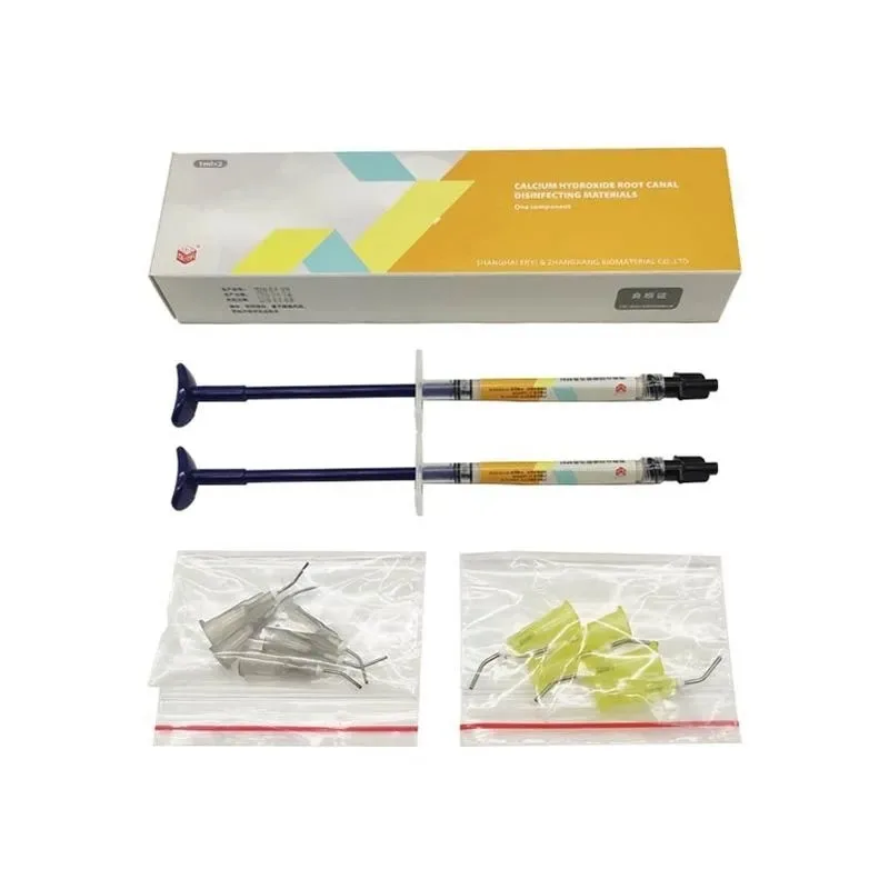 

Dentistry Material Calcium Hydroxide Root Canal Fill Paste 1ml 2Pc for Oral Cavity Antibacterial Disinfect Material Lab Tools
