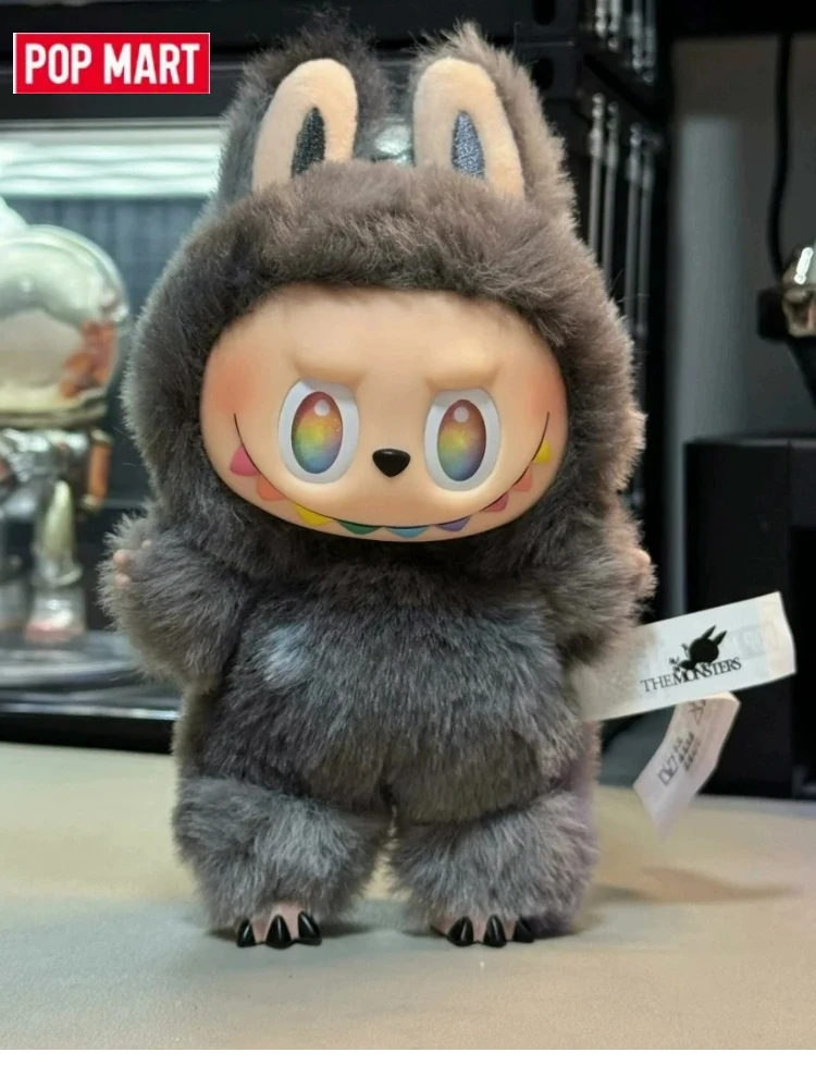 حقيقية Popmart Labubu الجبهة عالية الطاقة الفينيل دمية صندوق أعمى قلادة فتاة هدية عيد الميلاد