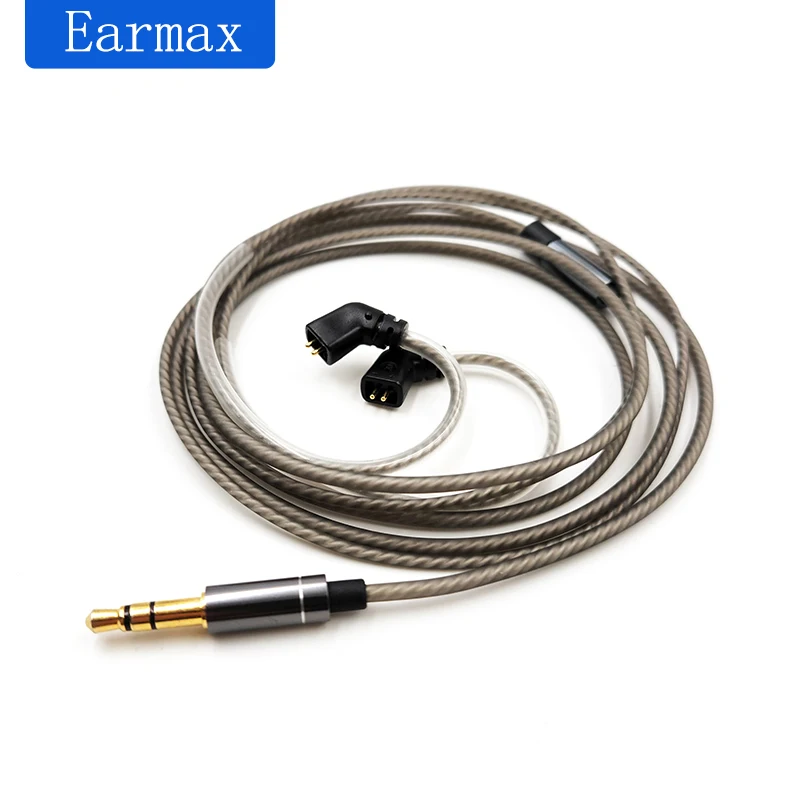 For TINHIFI CA16 C10PRO T1PLUS STM ST1 V90S VX BA5 TRN BA8 Replaceable Silver Plated Headphone Cable 0.78 2 Pin QDC Connector