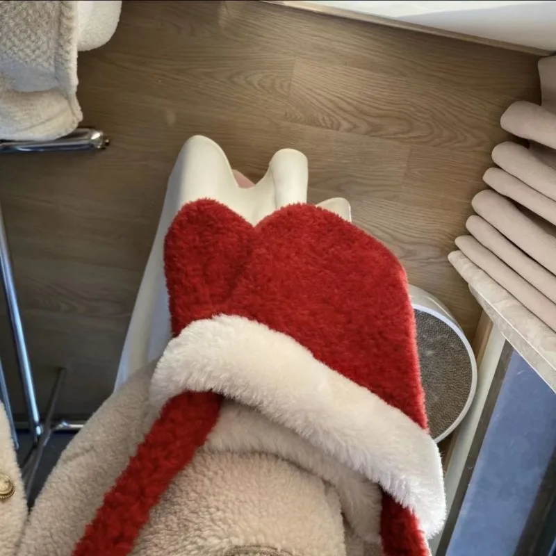 عيد الميلاد حقيبة حمراء تأثيري ريترو رقيق حقائب كروسبودي مضحك قفاز على ظهره عيد الميلاد السنة الجديدة اكسسوارات للنساء الرجال #6