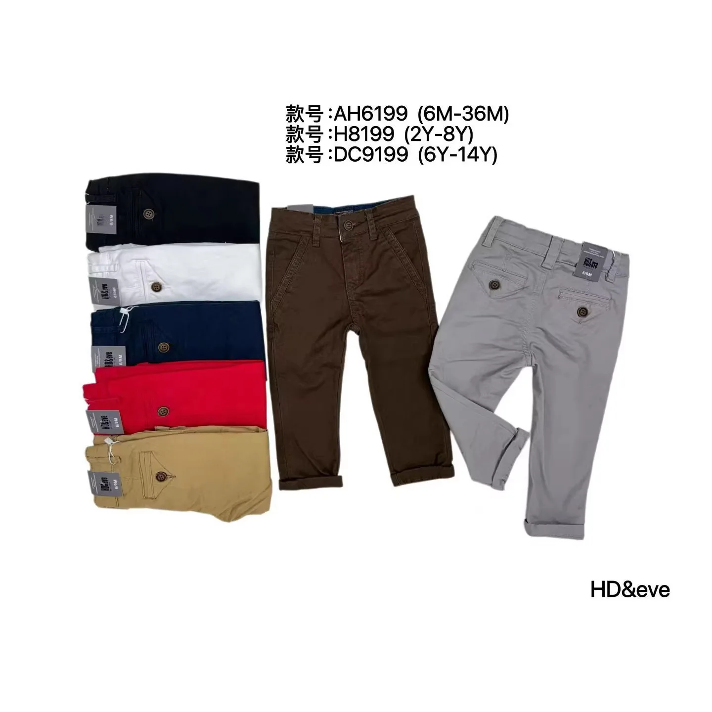 boys'-casual-trousers-spring-and-autumn-pants-older-children's-5-14y-children's-trousers-buckle-multi-color-children's-trousers