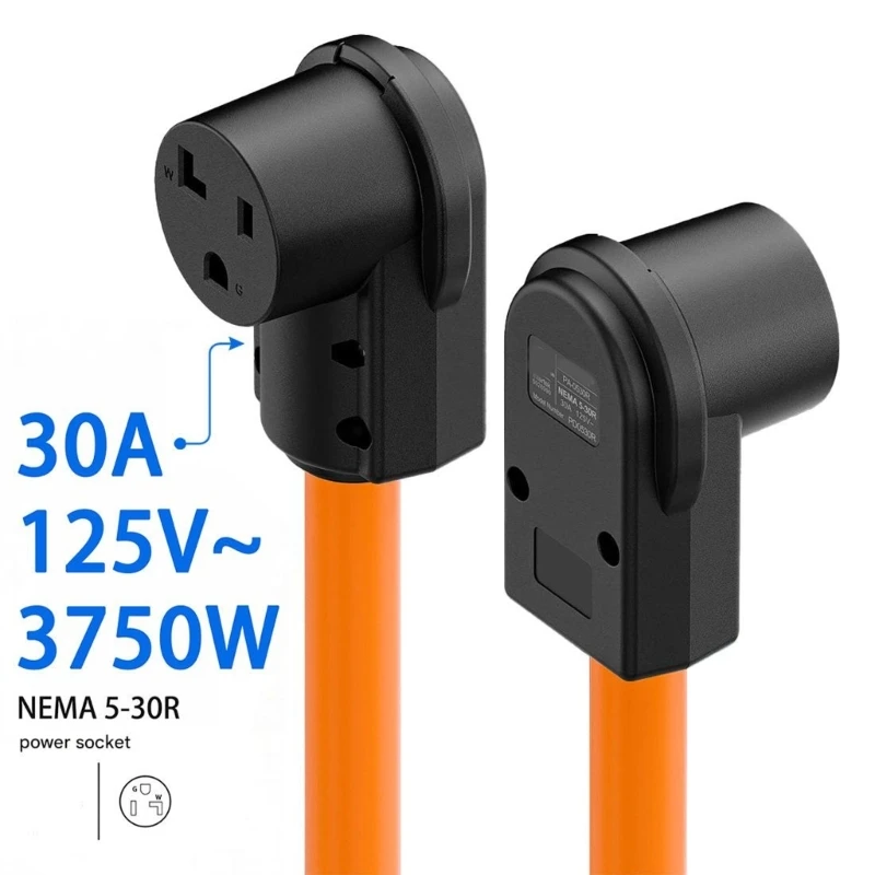 NEMA 5 30R Industrial Power Connectors 30A 125V Heavy Duty Electrical Outlet With L Shaped Design For High Wattage F19E