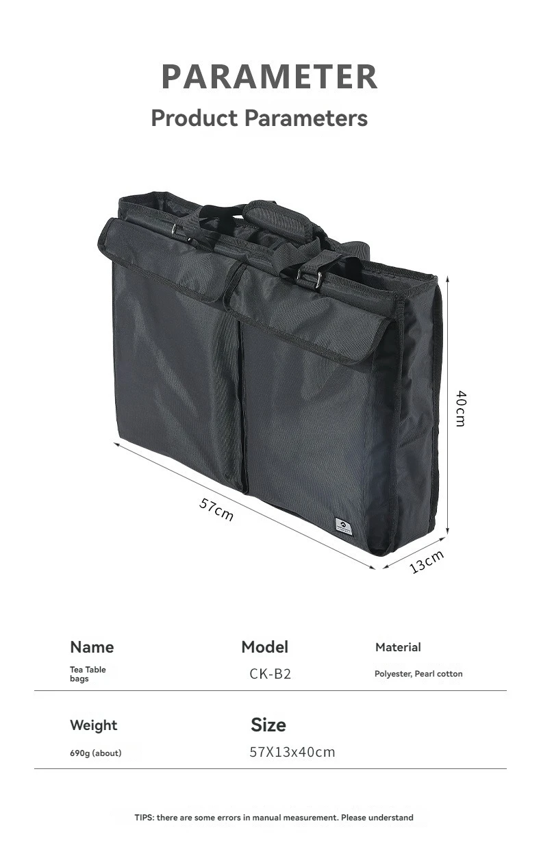 CK-B2 Tea Table Bag Camping IGT Two-Unit Foldable Table Bag Unit Board Storage Bag Shockproof Thickened Table Bag