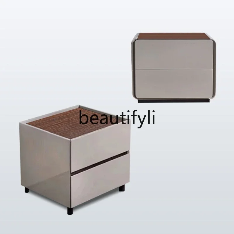 

A57 Bedside storage cabinet Bedroom Italian bedside storage cabinet design Bedside simple modern cabinet