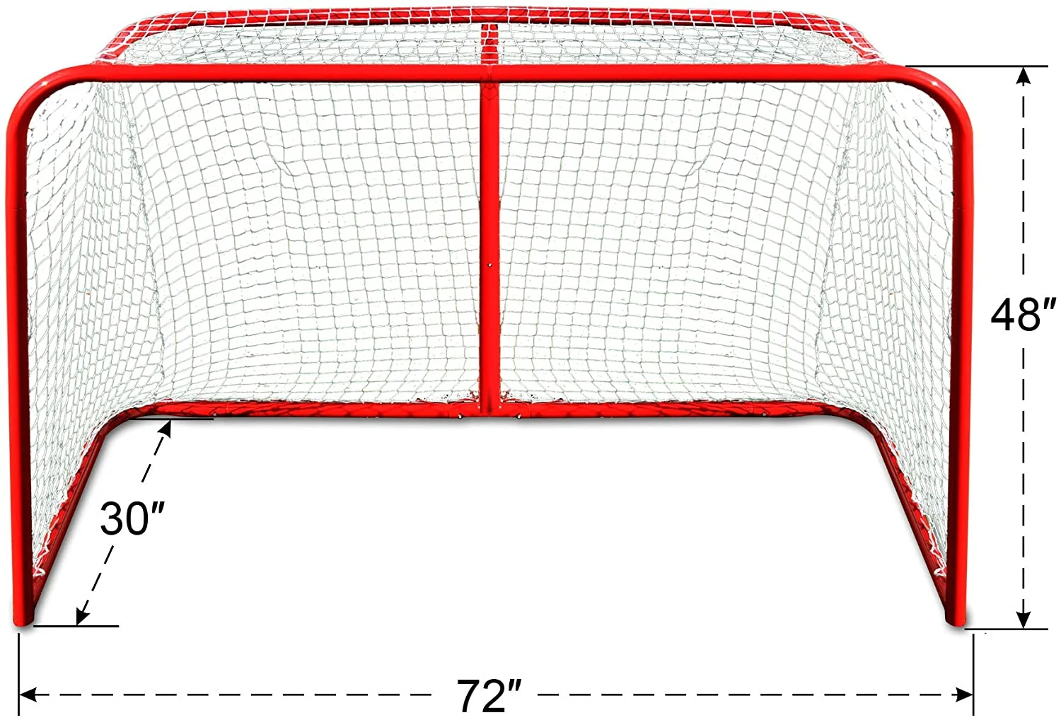 Professional Official Size Galvanized Steel Frame Ice Hockey Goal with Net