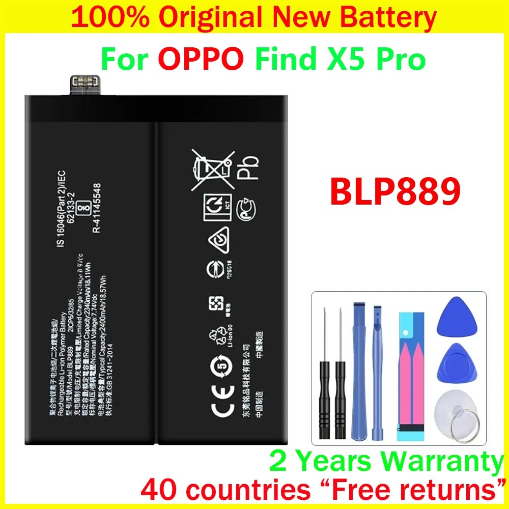 New Original BLP889 For OPPO Find X5 Pro X5Pro Replacement Batteries With Free Tools