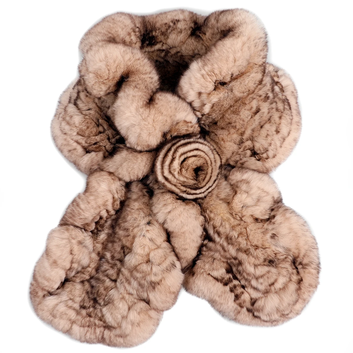 boonjovia-レディース-寒さ対策-レックスラビットファースカーフ-本物の毛皮-ふわふわスカーフ-ラッフルデザイン