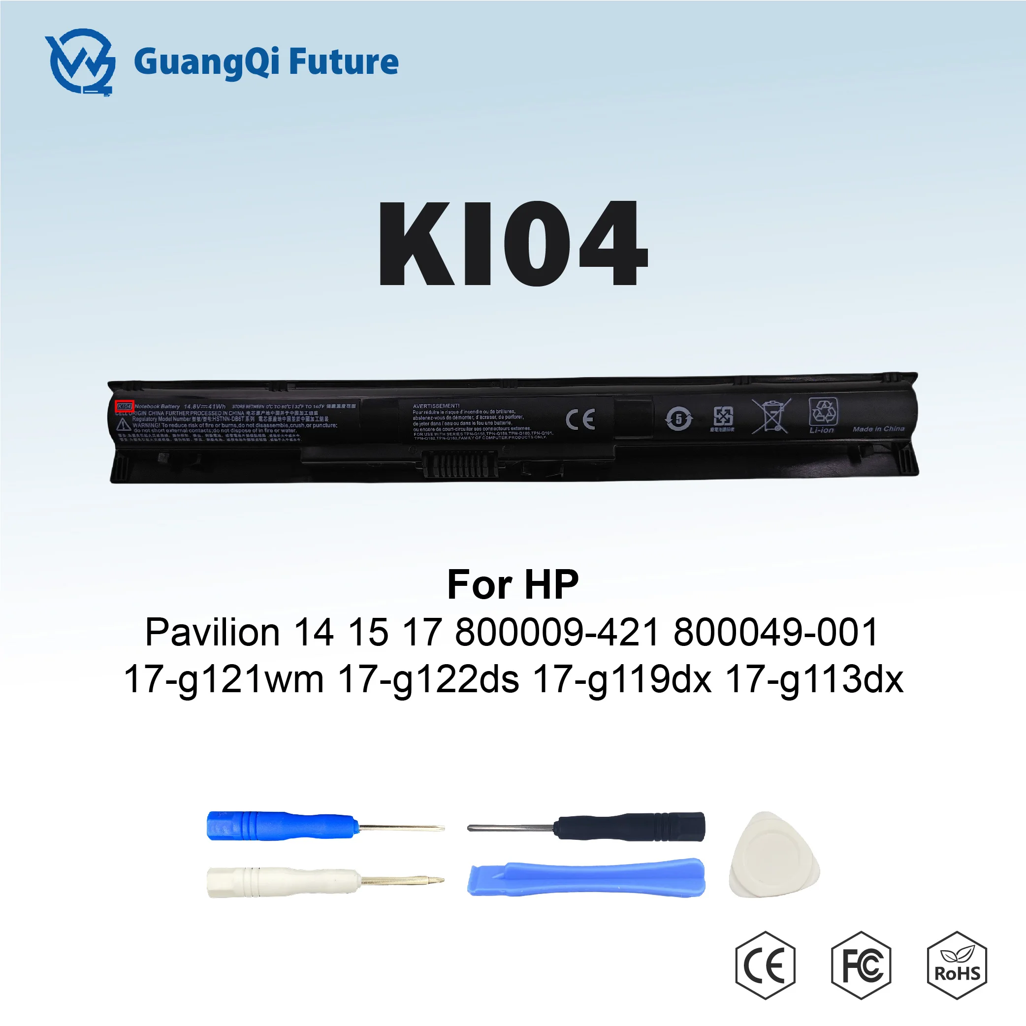 KI04 41 Втч 800049-001 Аккумулятор для ноутбука HP Pavilion 14 15 17-G 15-AB 14-AB Series 17-g121wm 17-g122ds KI04 41 Втч 800049-001 Аккумулятор для ноутбука HP Pavilion 14 15 17-G 15-AB 14-AB Series 17-g121wm 17-g122ds