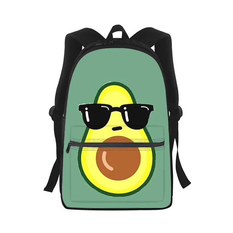 

Cartoon cute avocado Men Women Backpack 3D Print Fashion Student School Bag Laptop Backpack Kids Travel Shoulder Bag