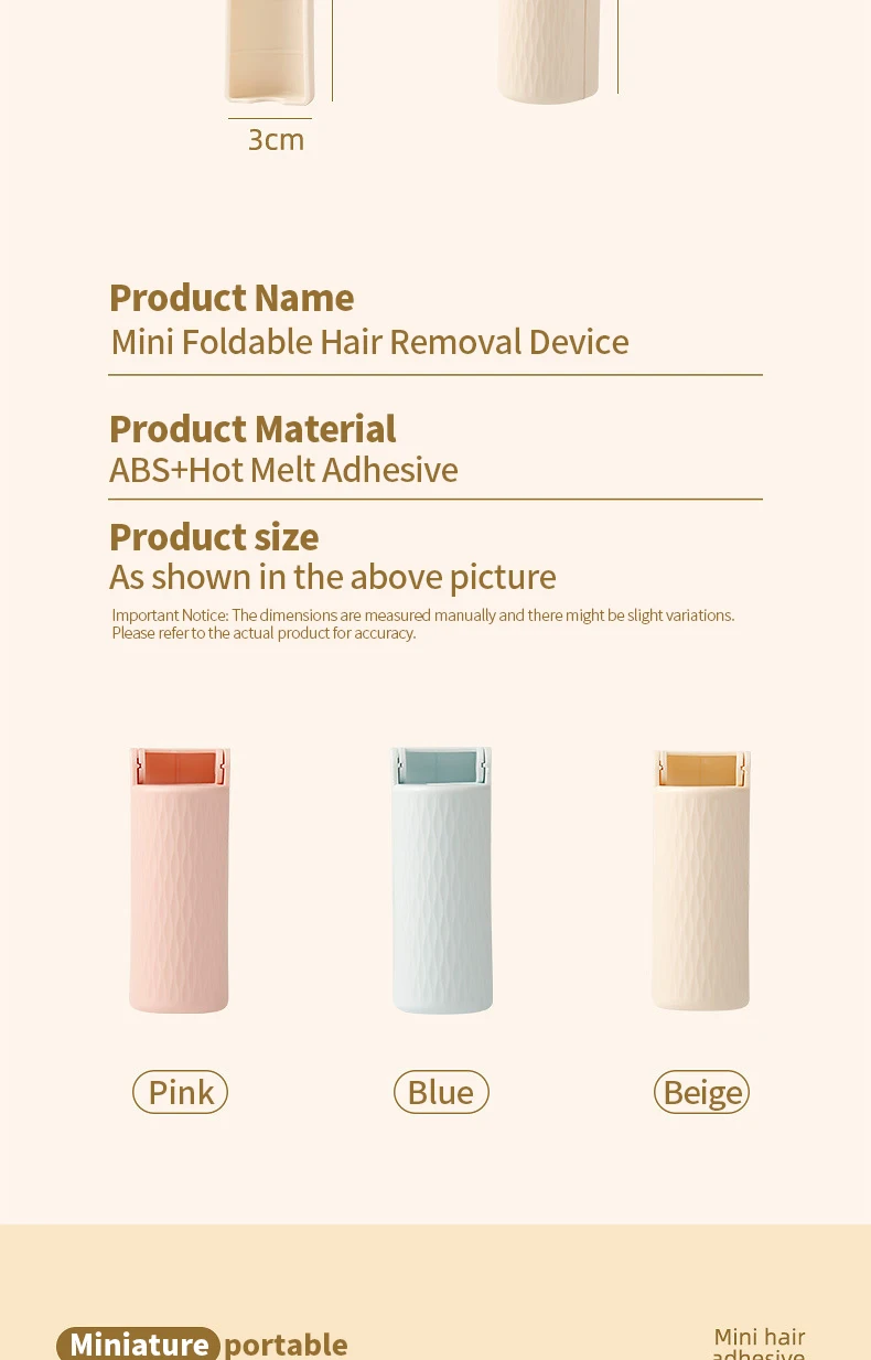 Mini Faltbare Fusselrolle Tragbarer Klebriger Tierhaar-Entferner Abreißbares Klebepapier Staub- und Fluschenreiniger für Kleidung Sofa Reisegebrauch – Detail 16
