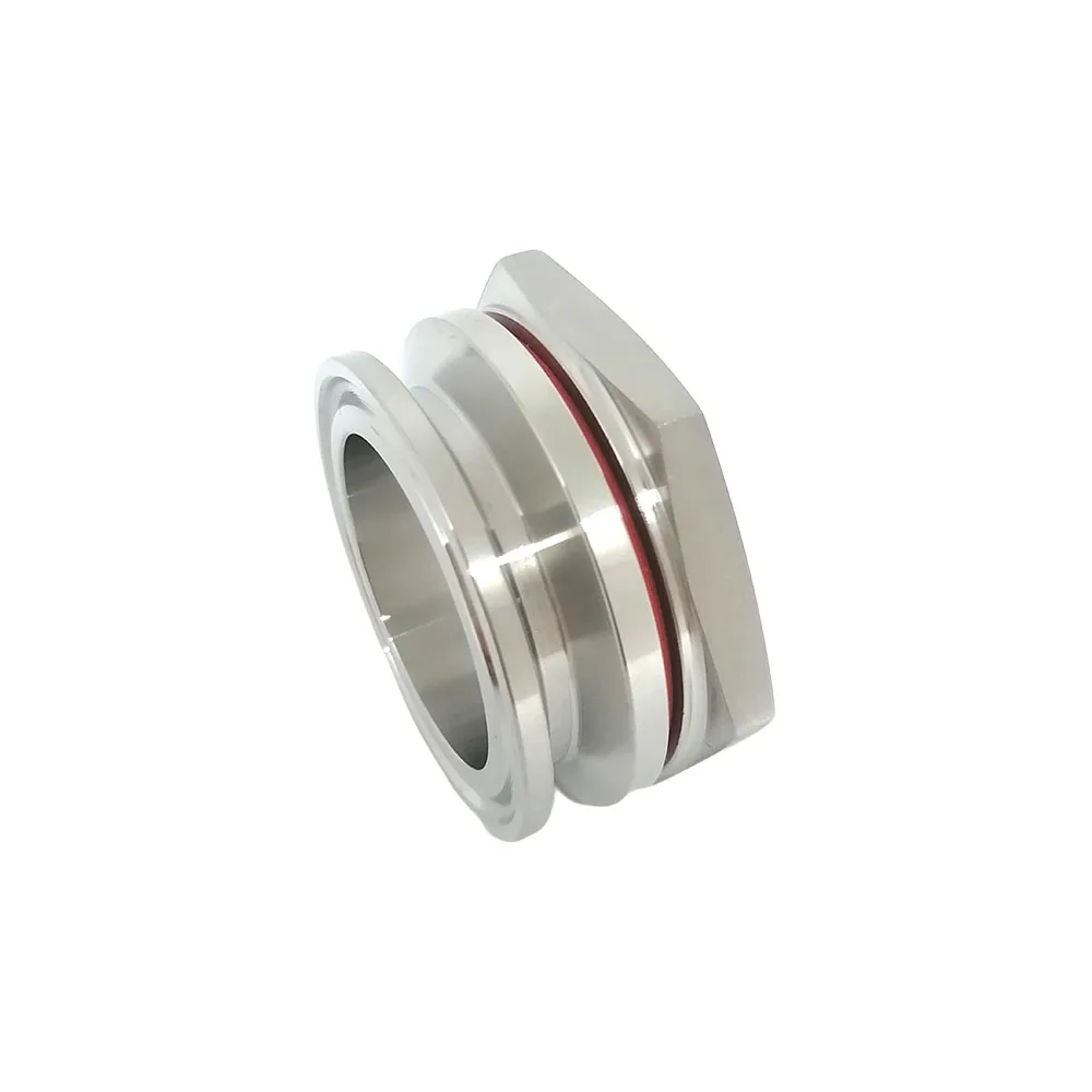 Weldless Bulkhead Fitting 1.5" 2" TC 304 Stainless Steel Sanitary Tri Clamp Homebrew Kettle Water Tank Aquarium Pipe Connector
