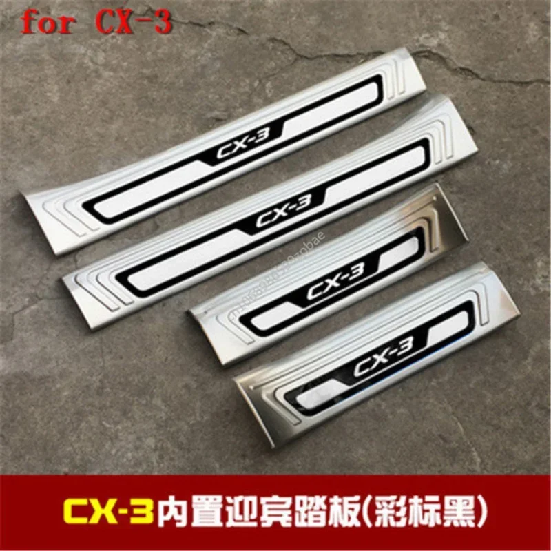 Stainless Steel Scuff Scuff Plate/Door Sill Door Sill Pedal Bienvenidos For Mazda CX-3 2018 Car Styling