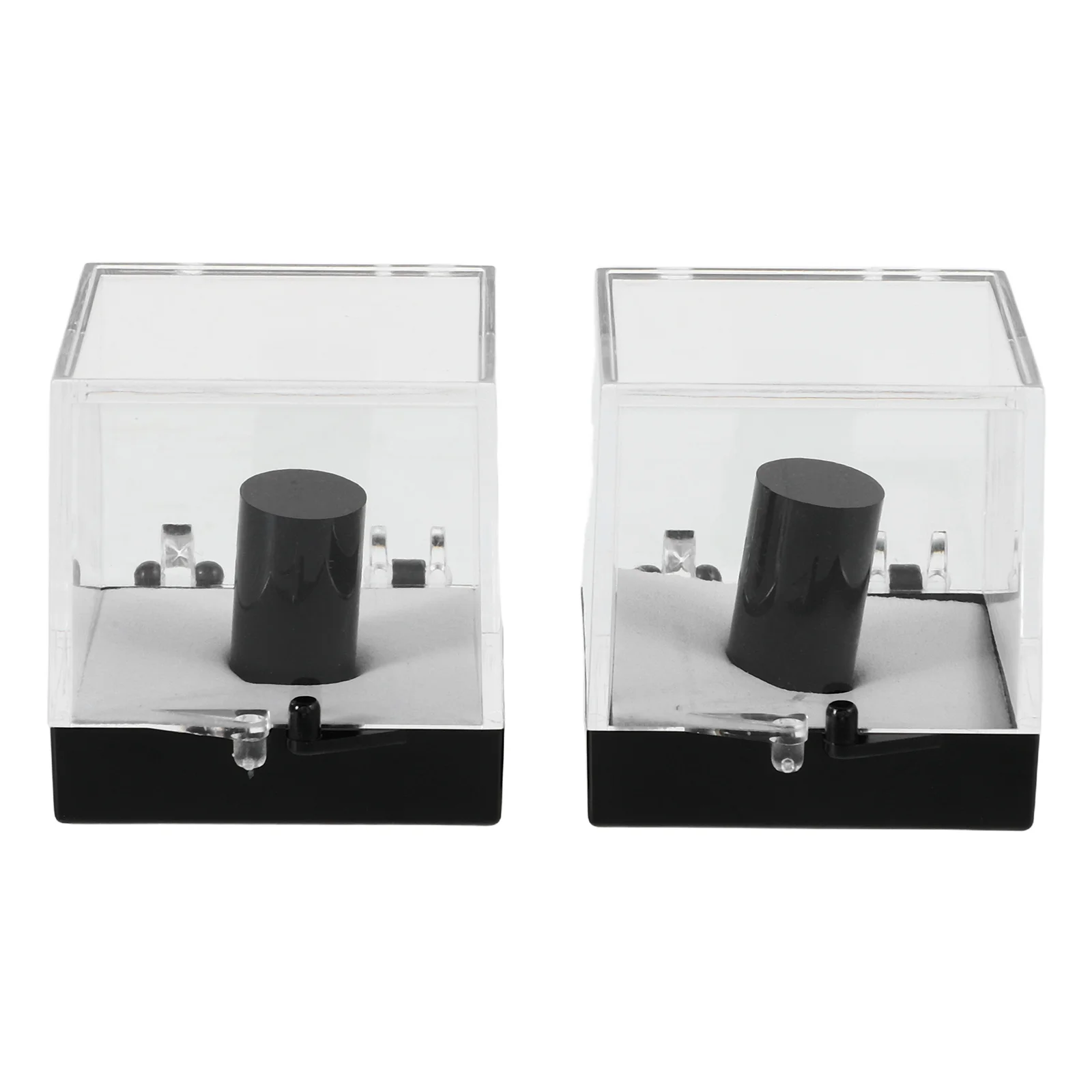 

2 Pcs Jewelry Display Case Gemstone Storage Trays Collection Box Figurine Acrylic Tools Figure for Rocks
