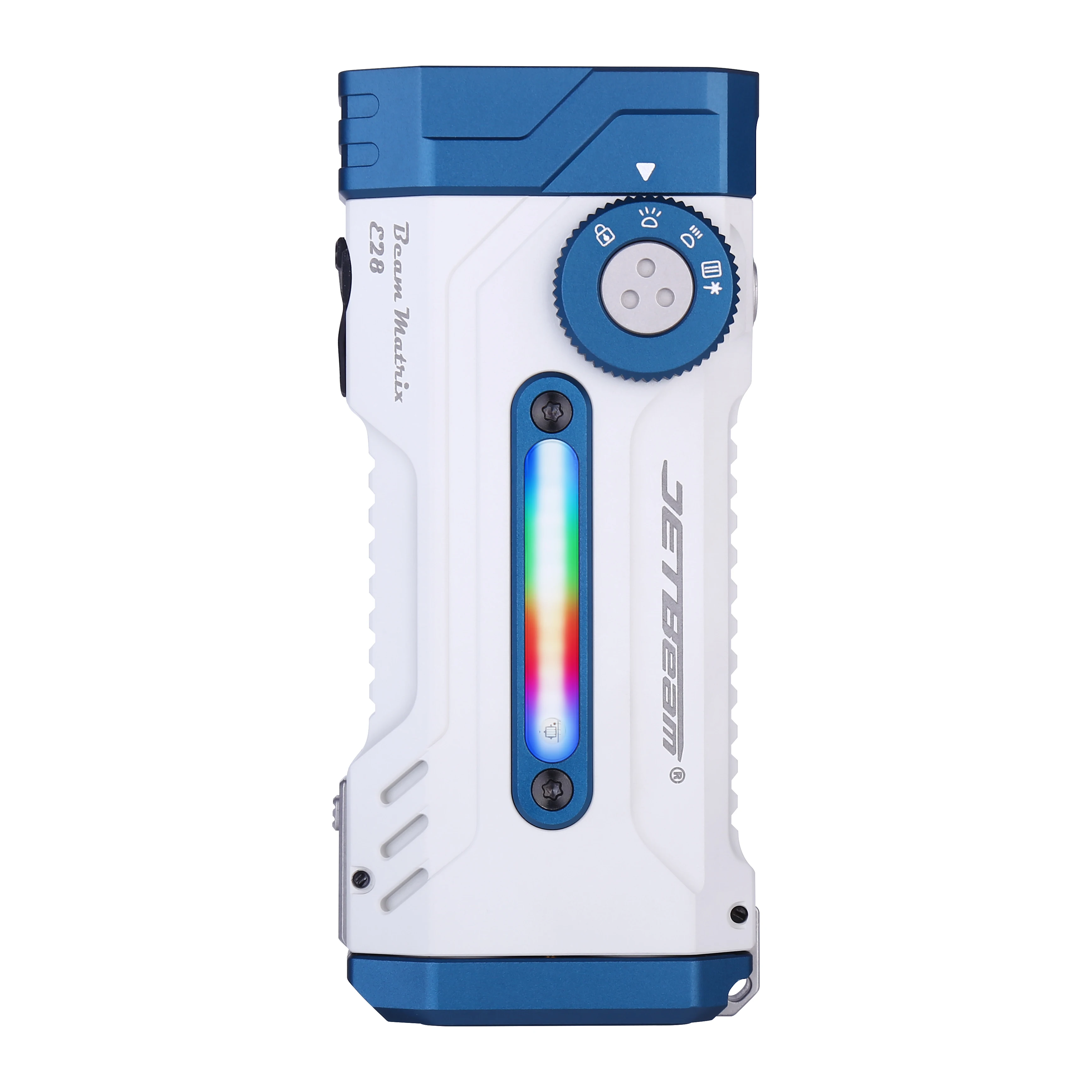 JETBEAM E28 EDC Tactical Flashlight Power Bank 3300 Lumen Rechargeable Power Bank UV Black Light Torch for Bicycle Lighting