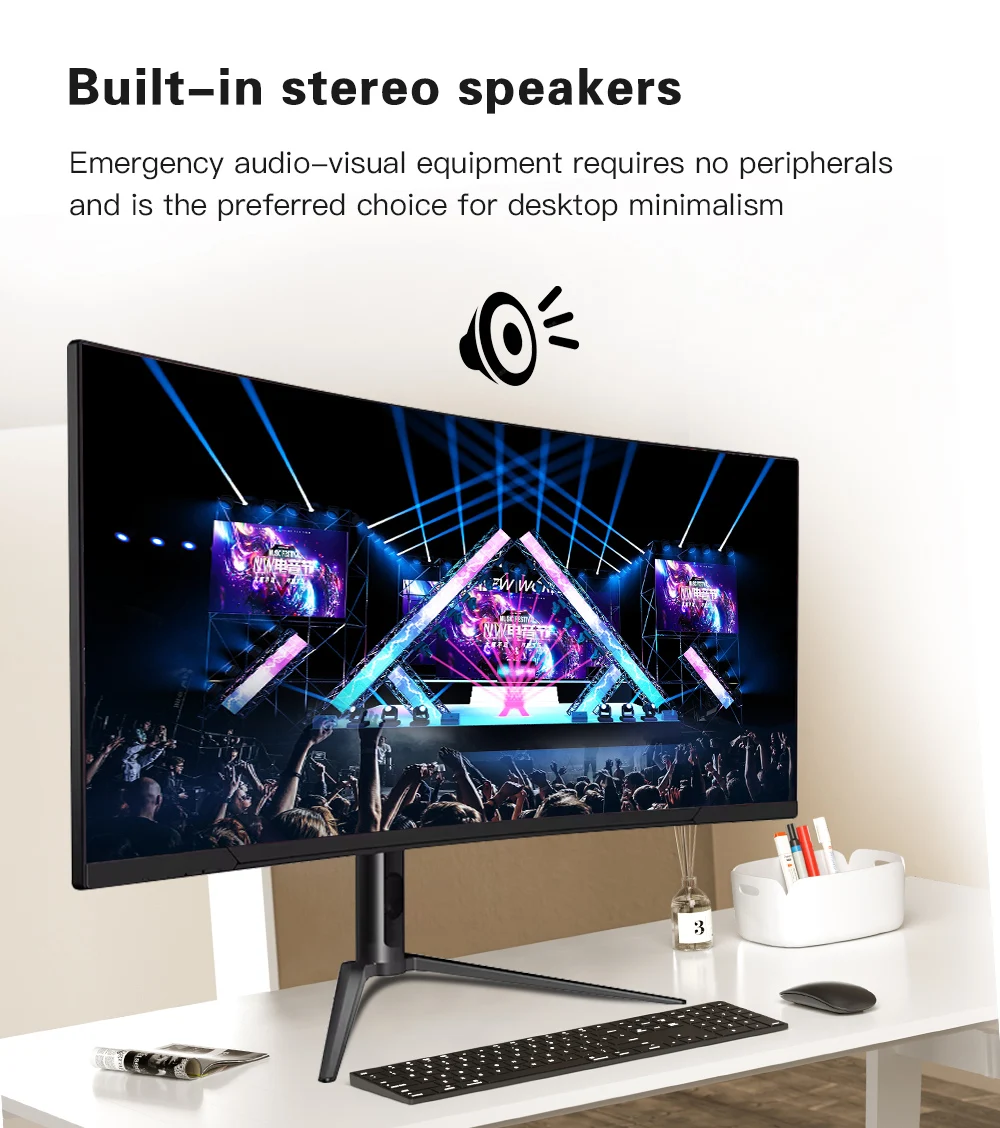 34 Inch Pc Gamer Monitor 165Hz Led Display Curved Screen HD Desktop Gaming Computer Screen Monitor  Factory Wholesale