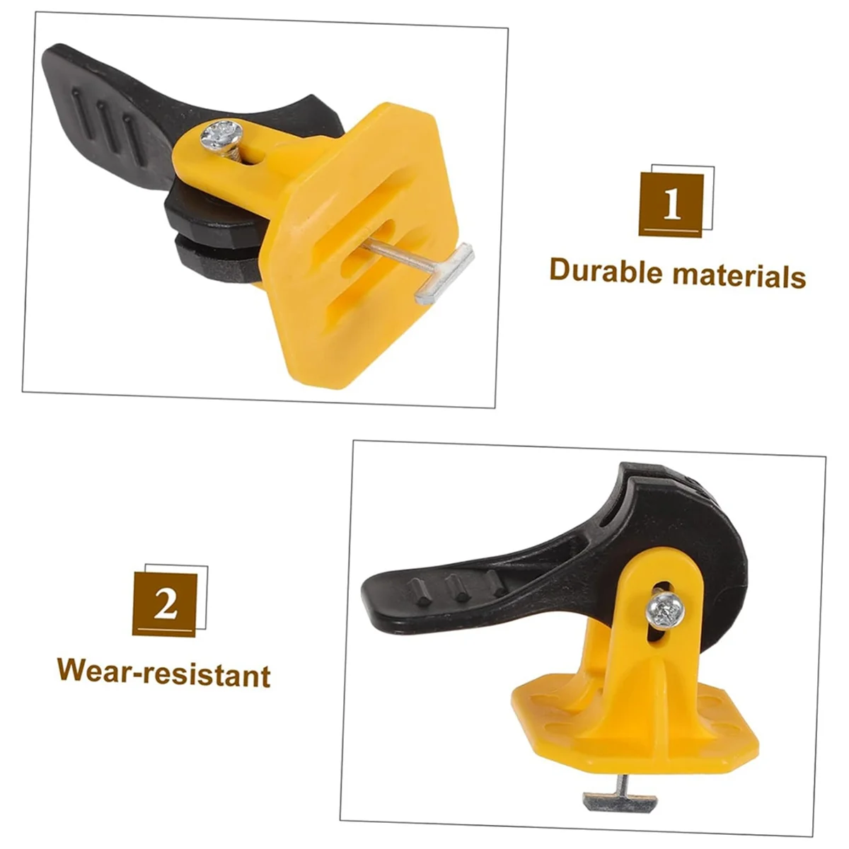 A002 50pcs Tile Leveler Tool Kit Tile Leveling System with Tile Spacer for Floor Installation for Grouting and Leveling Floor