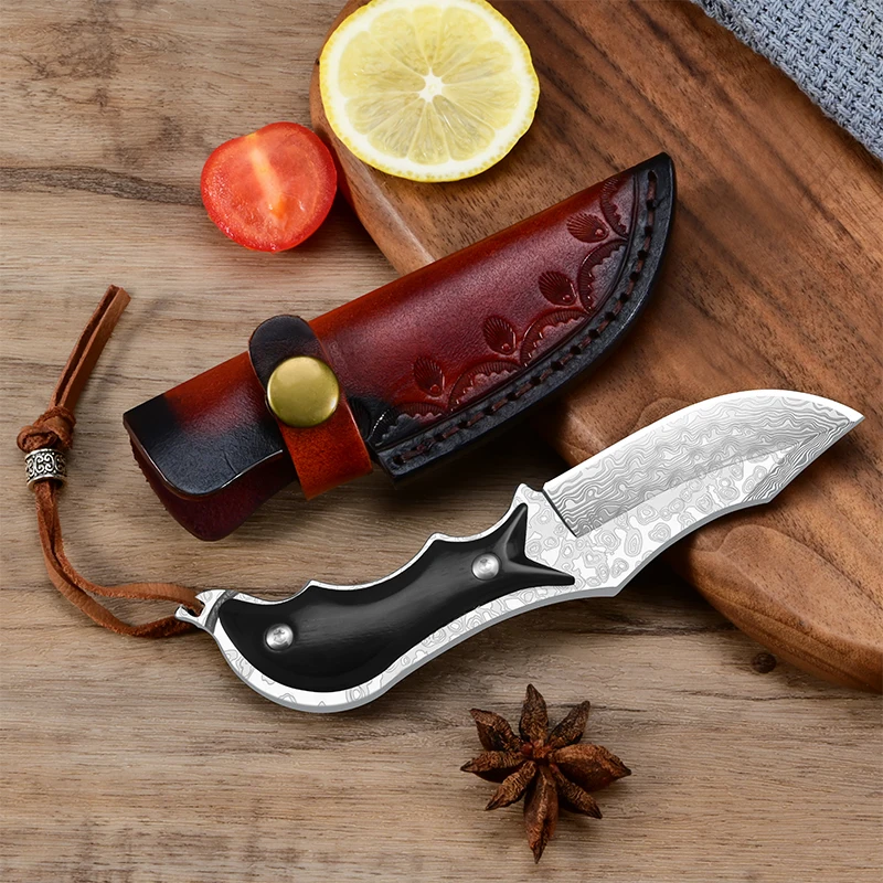 Cobie VG-10 Damascus Steel Knife, High end Meat Knife, Fruit Knife, High Quality Knife with Knife Cover