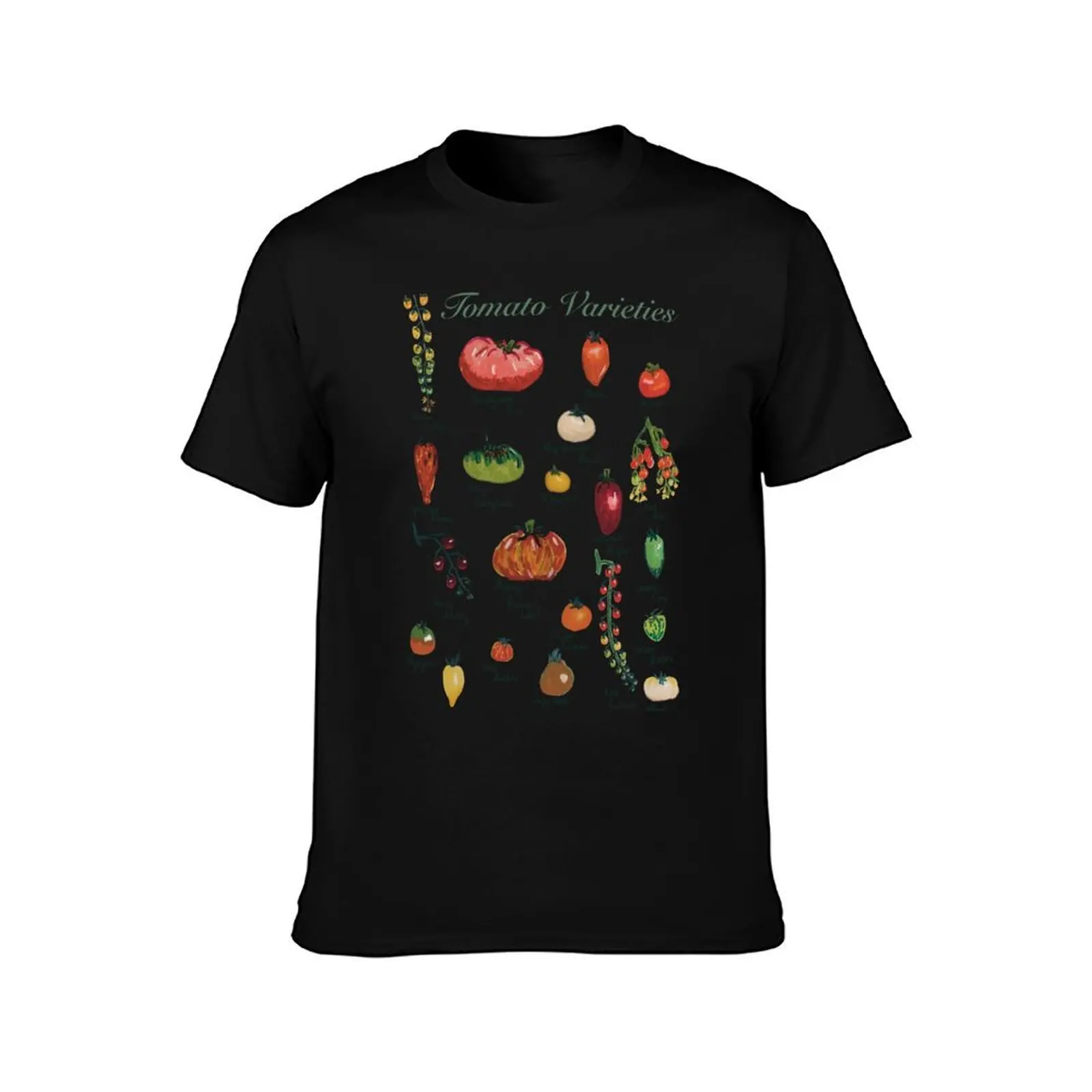 Tomato Varieties Spread T-Shirt Breathable Workout Short Sleeve Top T-Shirt