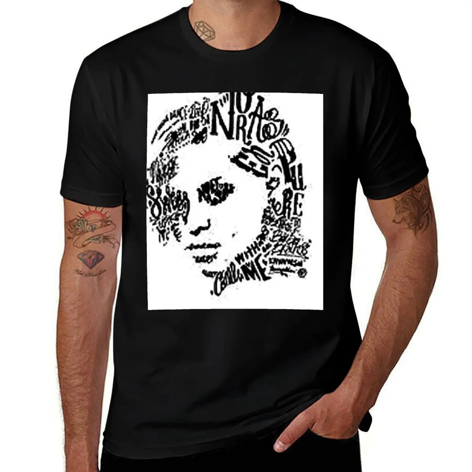 

Nora En Pure Typography T-Shirt Large Size Loose Casual Tee