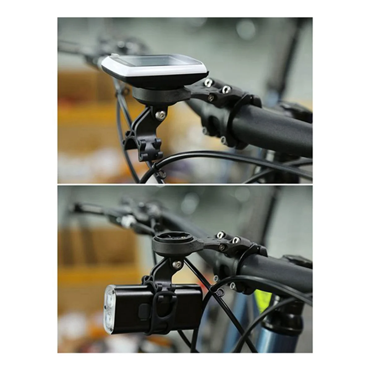 Bike Handlebar Stem Computer Mount Support for Garmin Bryton Wahoo Giant with Light Camera Bicycle Mounts Holder