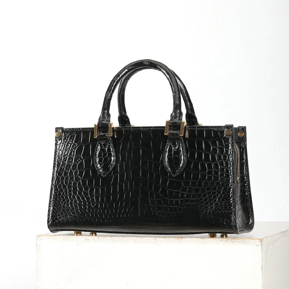 

2025 New Designer Crocodile Leather Women Handbag Fashion Genuine Leather Lady Tote Bag Luxury Large Capacity Shoulder Bag 45