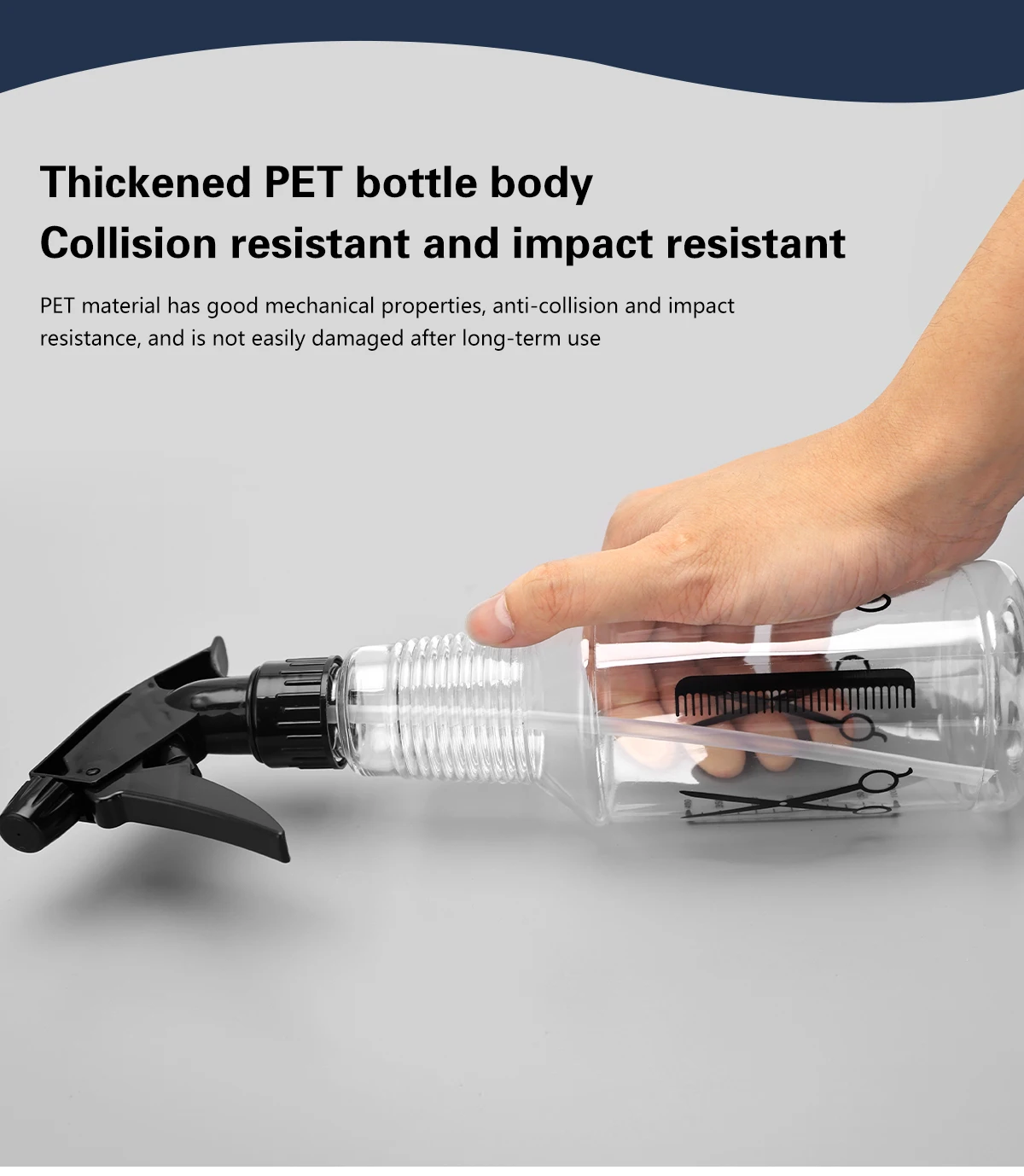 300ml Sprüh flasche Friseursalon Pulver Friseur Nachhaltig keit nachfüllbare Silikon behälter Barbershop Styling Tools Zubehör – Detail 3