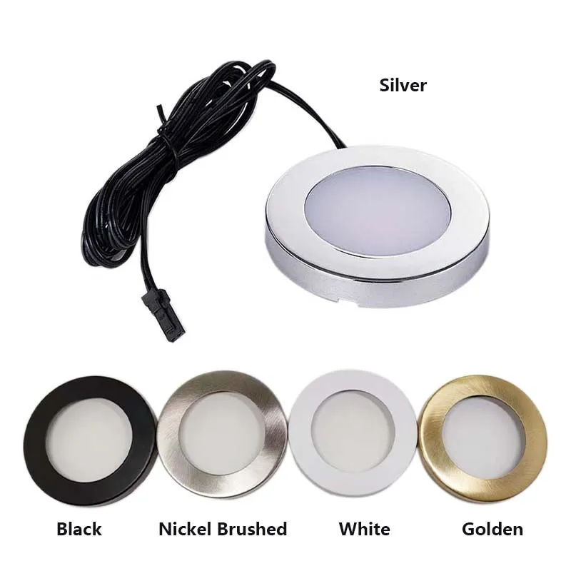 ELSOTE 12V Ultra-thin LED Spotlight Ceiling Surface Mounted Flexible Magnetic Face Cover Indoor Downlights 2W RV Cabinet Kitchen