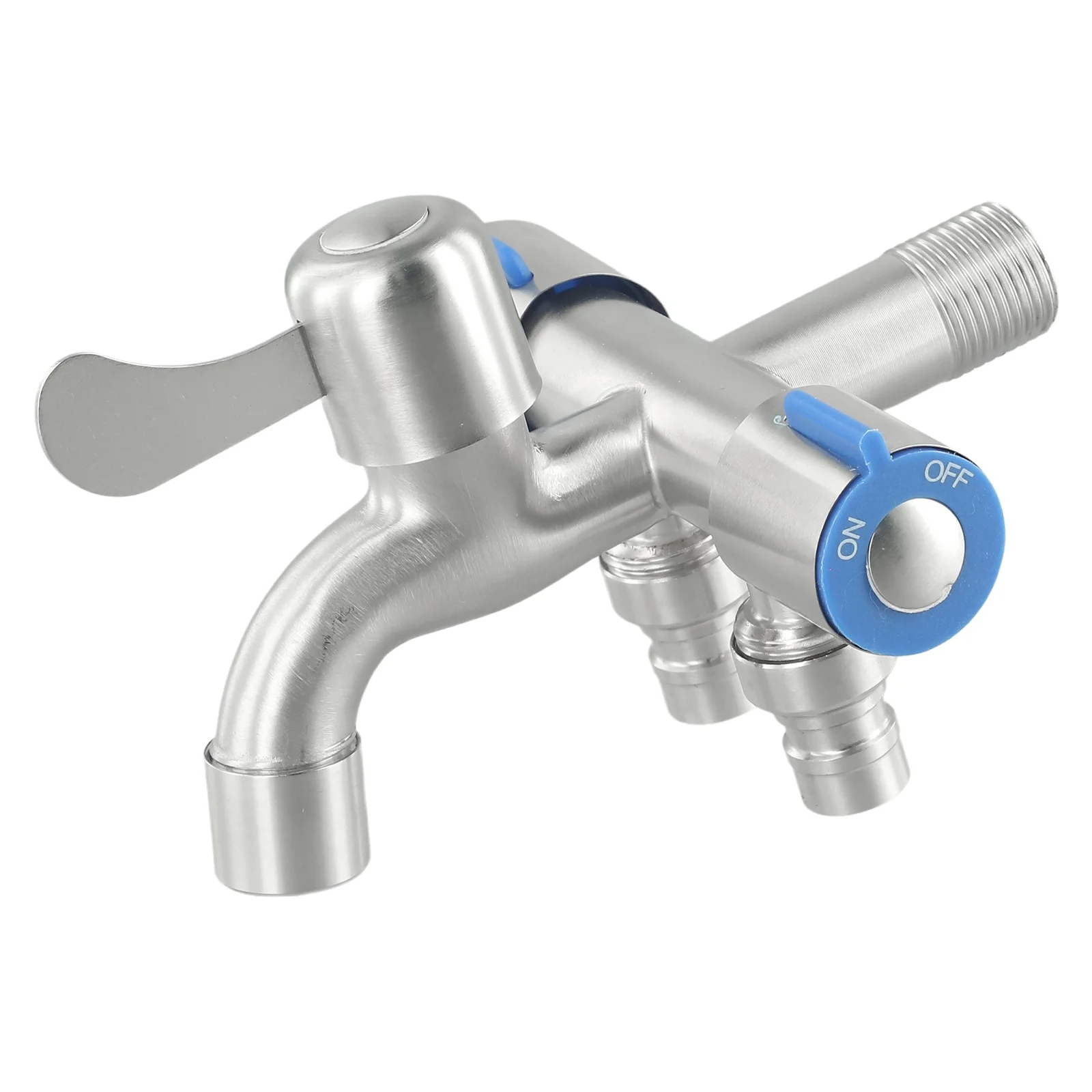 1PCS Faucet Used As Washing Machine/Sprayer/Shower Stainless Steel Strong Three Way 12x6x9cm Better Control Multi-purpose