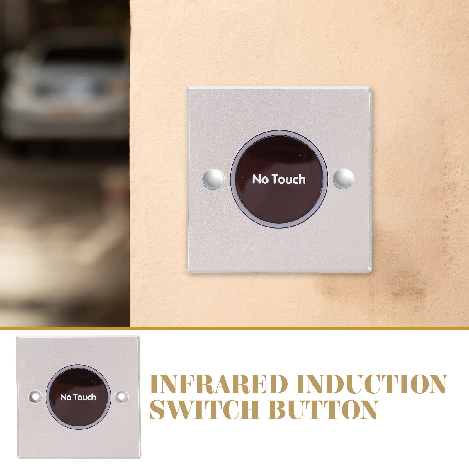 زر خروج مستشعر الأشعة تحت الحمراء لا يوجد إصدار باب يعمل باللمس لنظام التحكم في الوصول إلى مكتب الفندق غطاء لوحة التثبيت على الحائط #1