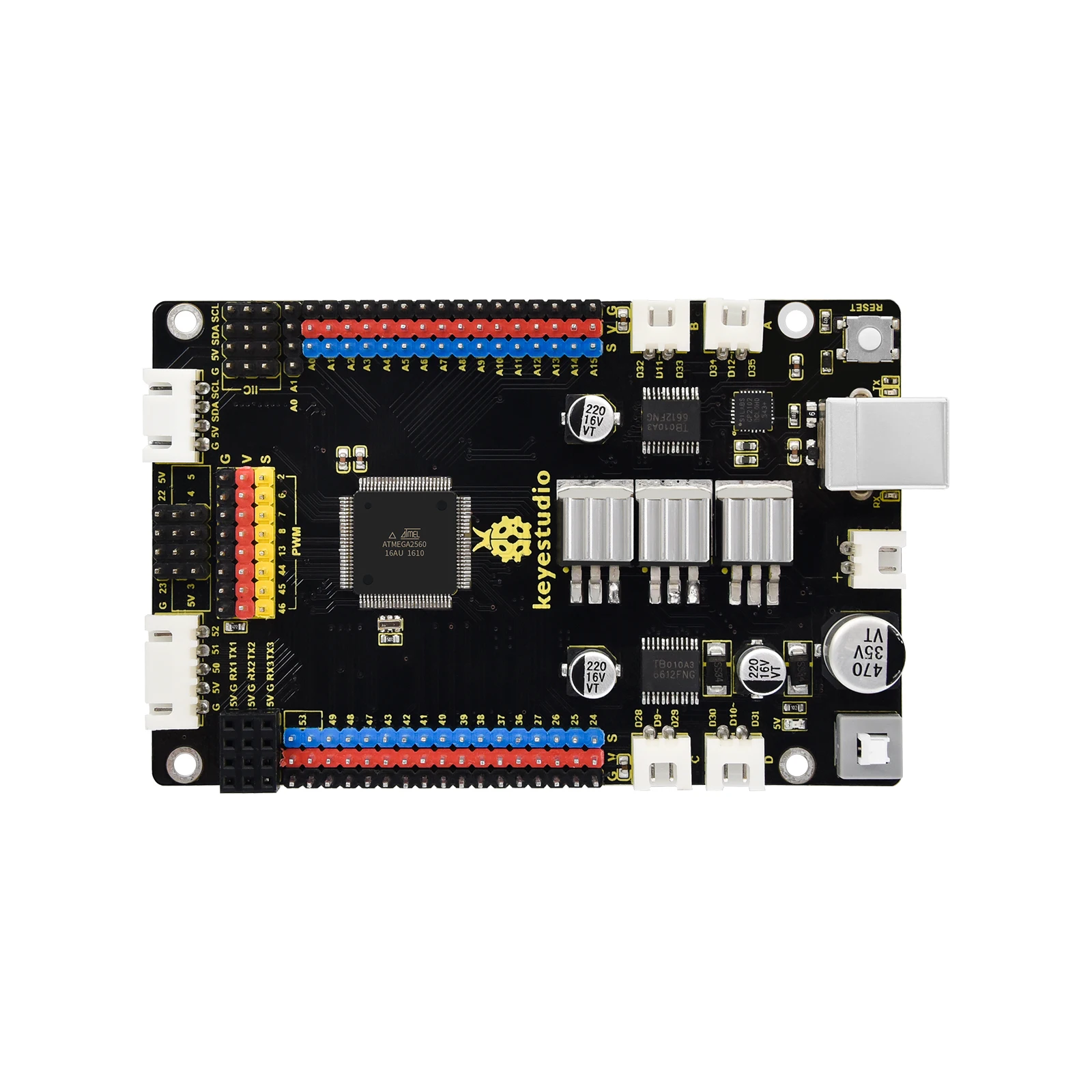 Keyestudio MEGA Smart Development Board Integrated Two TB6612 Motor Drives for Arduino Mega 2560