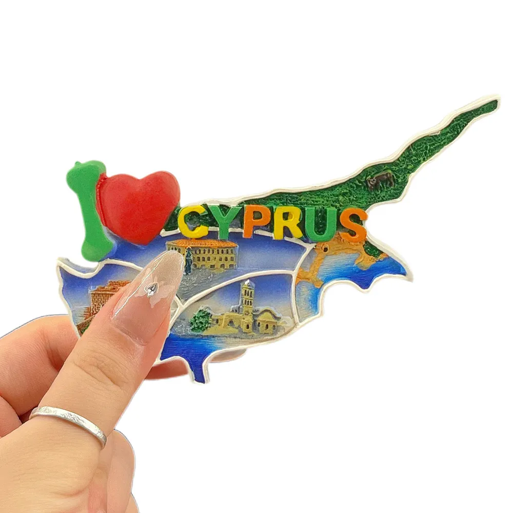 Cyprus magnet, CYPRUS lifebuoy souvenir, 3D coastal decor, resin fridge ornament, Mediterranean gift, magnetic decor