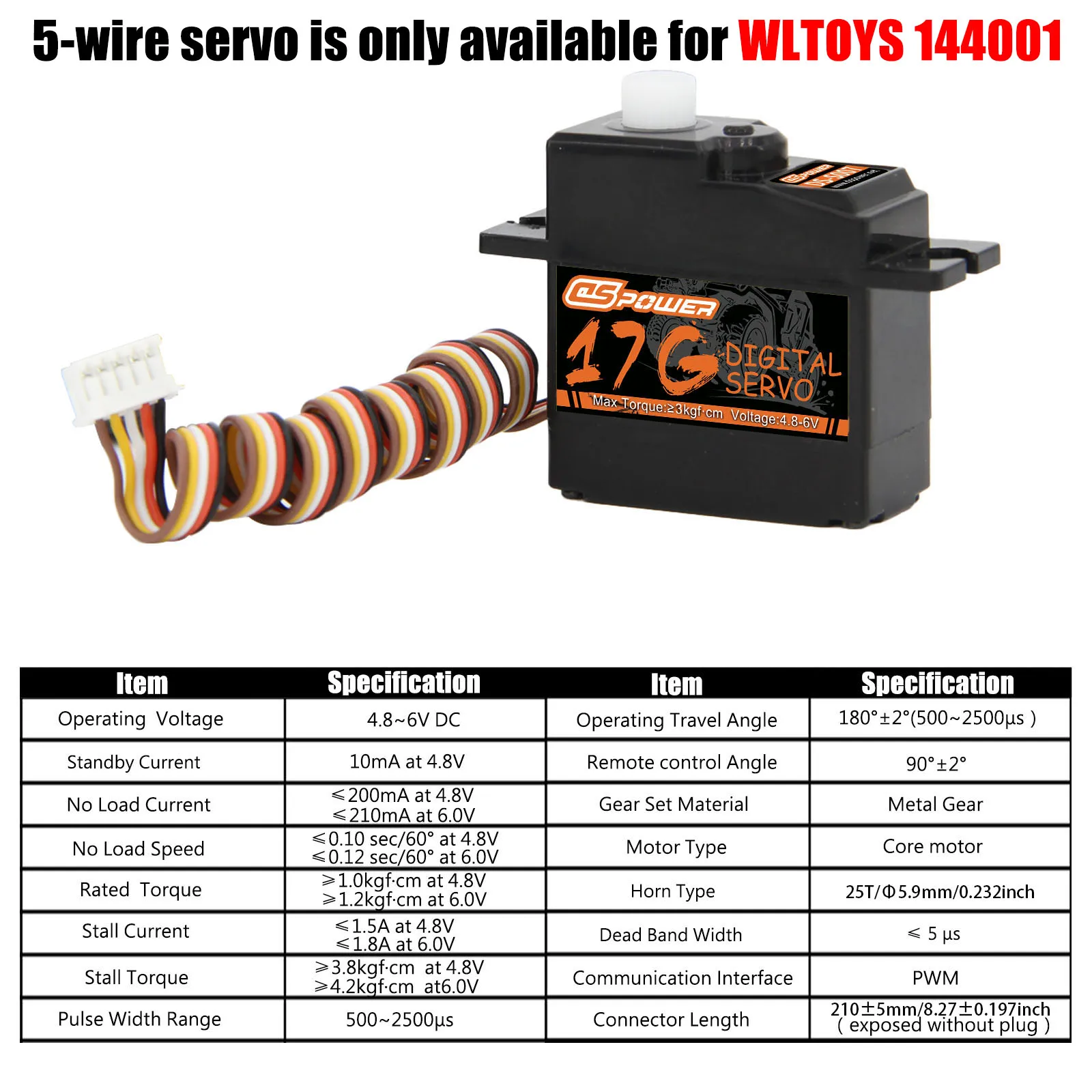 DSPOWER 17g 21g Servo Metal/Plastic Gear Mini Digital Waterproof for 1/14 1/16 1/18 Micro RC Car WLTOYS 144001 WPL MN Boat Robot