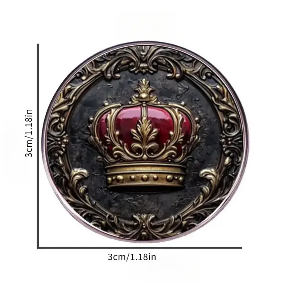 Vintage Palace Crown Brooch Gentleman Crown Curved Resin Pins Suits Coats Banquet Formal Attire Pin Decorative Accessories