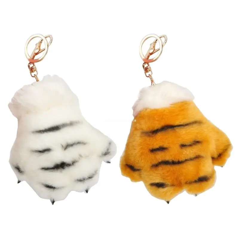 

Plush Keychain For Backpack Bag Keychain Paw Key Holder Paw Keychain Paw Keyring Stuffed Keychain Bag Dropship