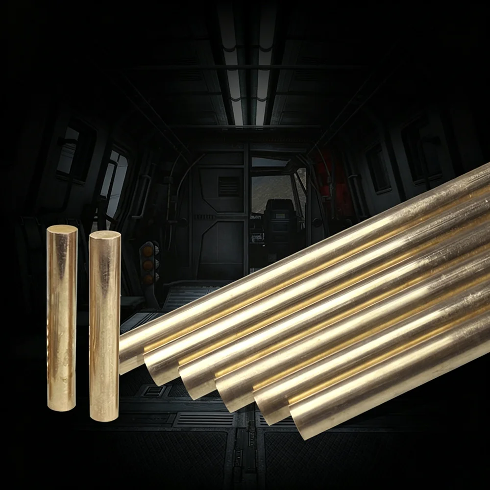 100mm 150mm Solid Brass Cylindrical Rod Round Bar Polished Finish DIY Craft Lathe Turning Metal