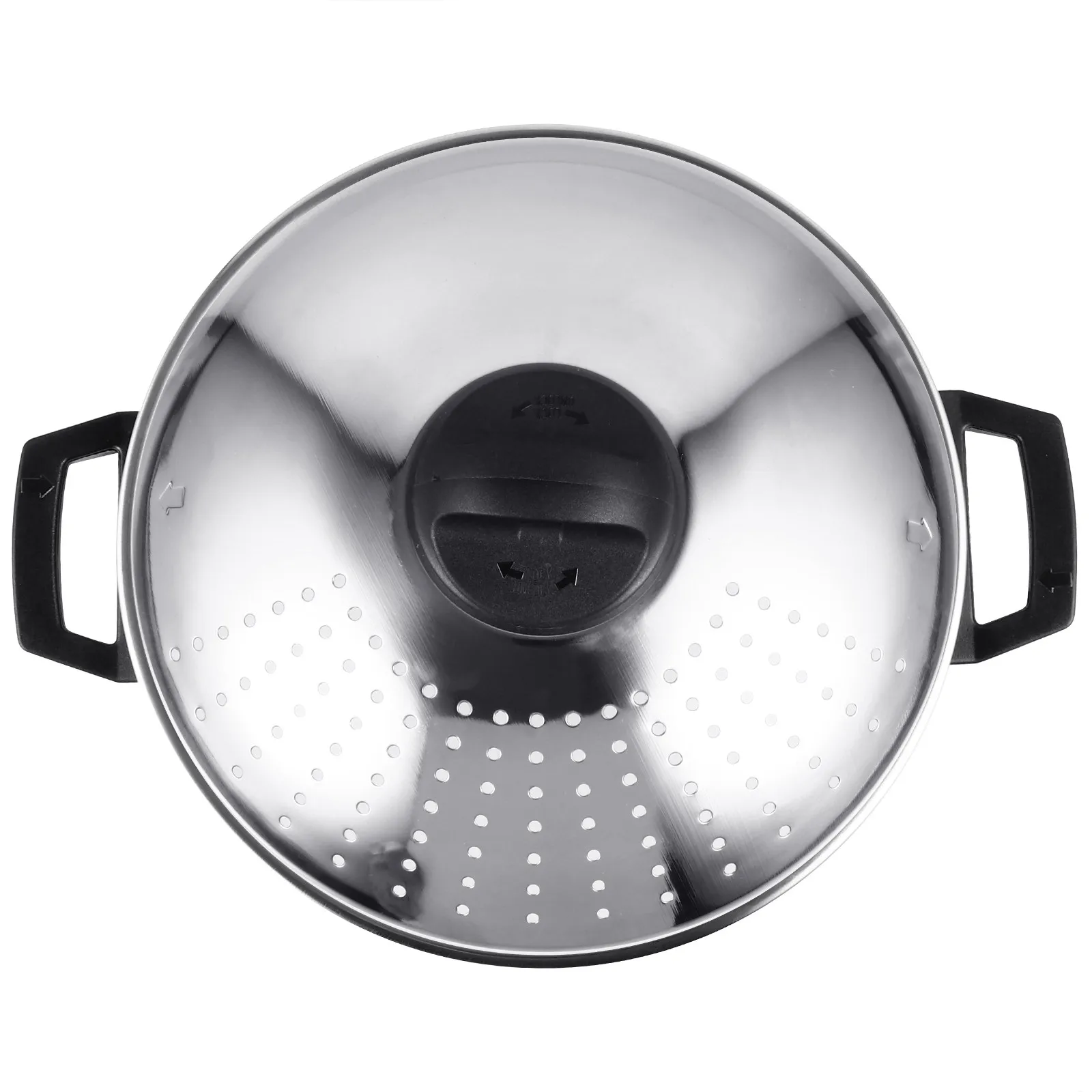 Stainless Steel Noodle Cooking Pot Lightweight Portable Non-Stick Soup Pot with Buckle Lid Rapid Drain Pasta Cooker view 3